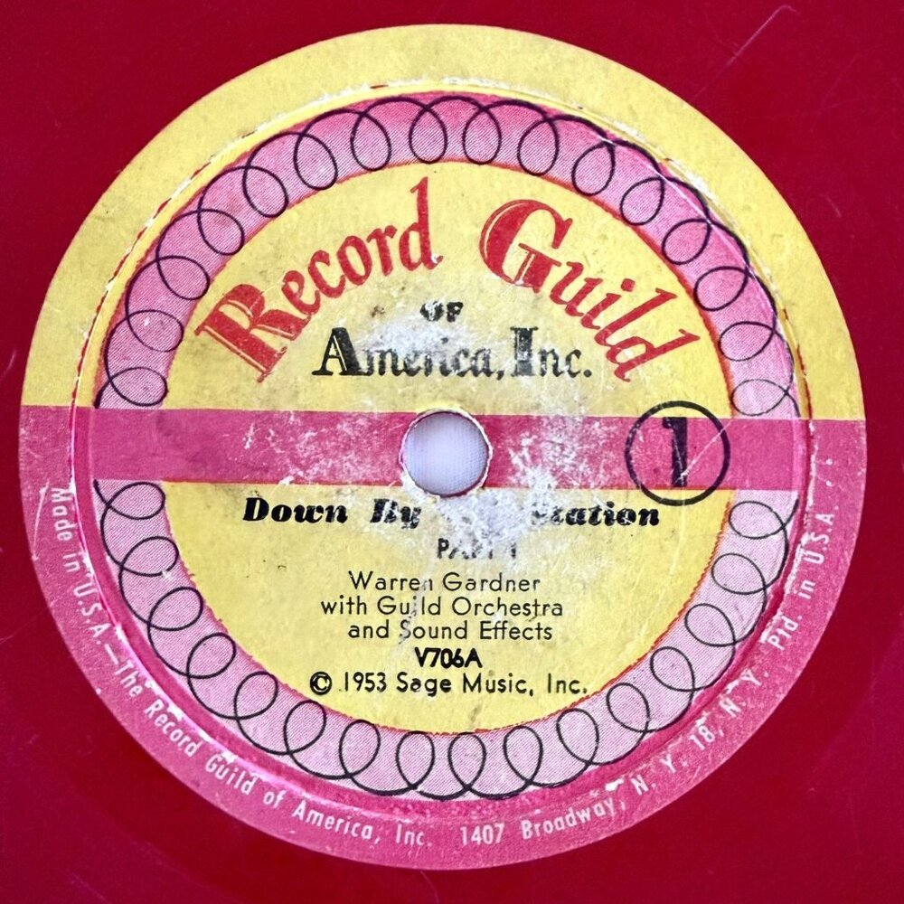 Vintage 1953 Down By The Station Record Guild Red 6.5in 78RPM Warren Gardner - Picture 3 of 10